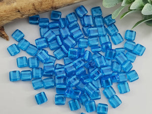 Aqua Blue - Mini Czech Chicklets - 6mm - 30pcs