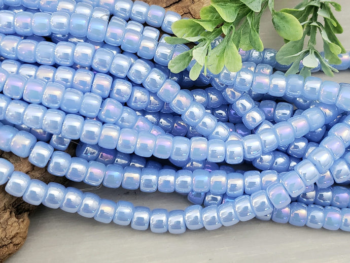 Mystic Periwinkle - Cylinder Glass Beads - 8x6mm - 30pcs/Loose