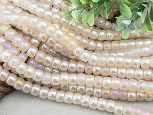 Mystic Pale Pink - Cylinder Glass Beads - 8x6mm - 30pcs/Loose