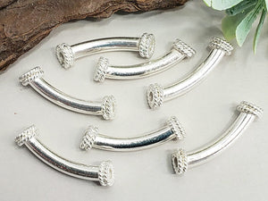 Fancy Curved Silver Sliders - E-Coated - 21mm - 2pcs