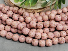 Load image into Gallery viewer, Soft Pink - Large Hole Aged Picasso Czech Druks - 8mm - 6&quot; Strand/20pcs
