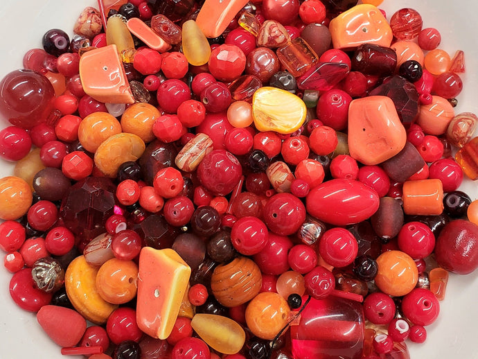 Red & Corals - Bead Soup Mix - 100gr