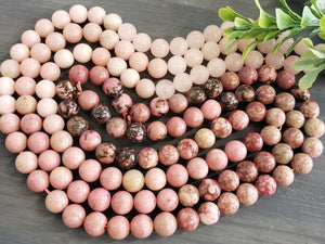 Beads of Love Pink Mix - Natural Gemstone Beads - 8mm - 16" Full Strand