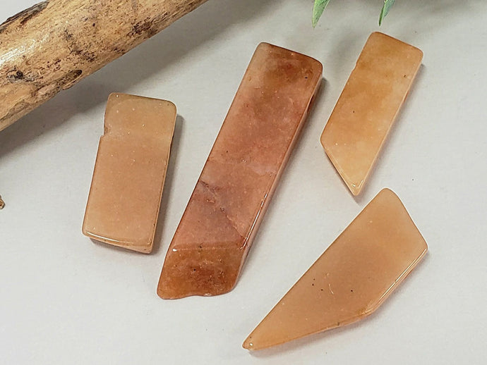 Red Aventurine Irregular Side Drilled Pendant