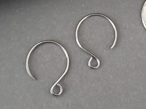 Vacuum Plating 304 Stainless Steel Hypo-Allergenic Earring Hook Findings -18.5x14mm - 10pcs